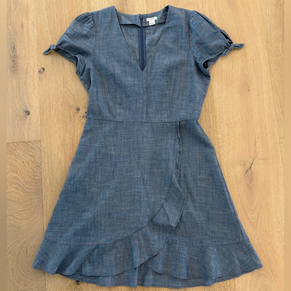 Denim J Crew wrap dress